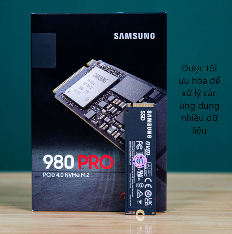 Ổ cứng SSD Samsung 980 PRO 1TB NVMe M.2 PCIe 4.0 (MZ-V8P1T0BW) | Được tối ưu hóa để xử lý các ứng dụng nhiều dữ liệu